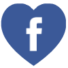 Facebook heart shaped free social media icon