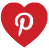 pinterest heart shaped free social media icon