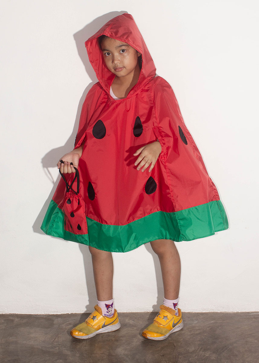 Kids Watermelon Rain Poncho