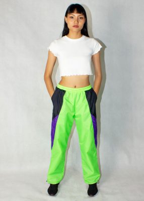 Neon Green Windbreaker Track Pants 4