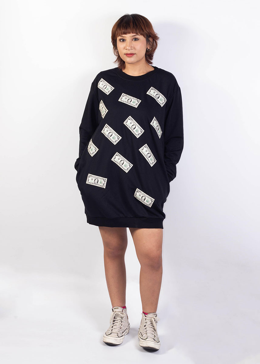 1000 US Dollar Banknotes Sweater Dress