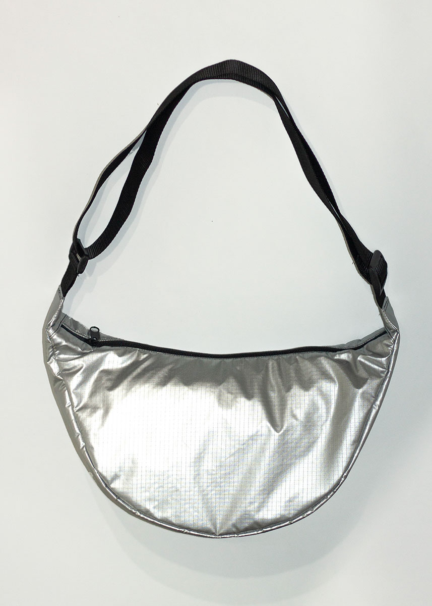 Silver Metallic Crossbody Bag