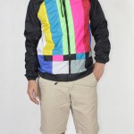 Tv Color Bar Windbreaker Jacket Men Front