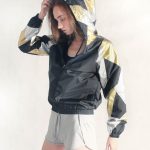 Gold & Silver Patchwork Windbreaker Women Side