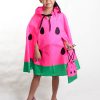 Kids watermelon rain poncho pink