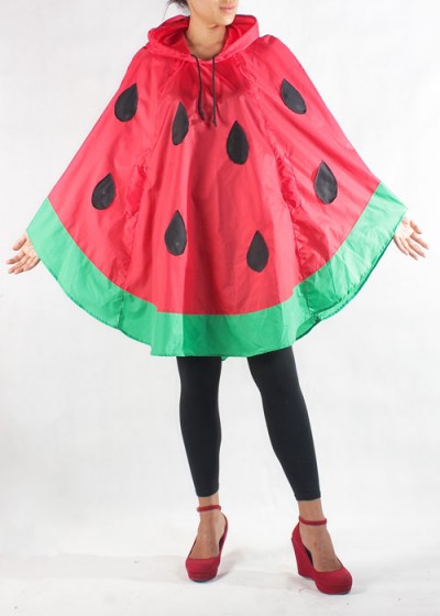 Watermelon Poncho Red Front