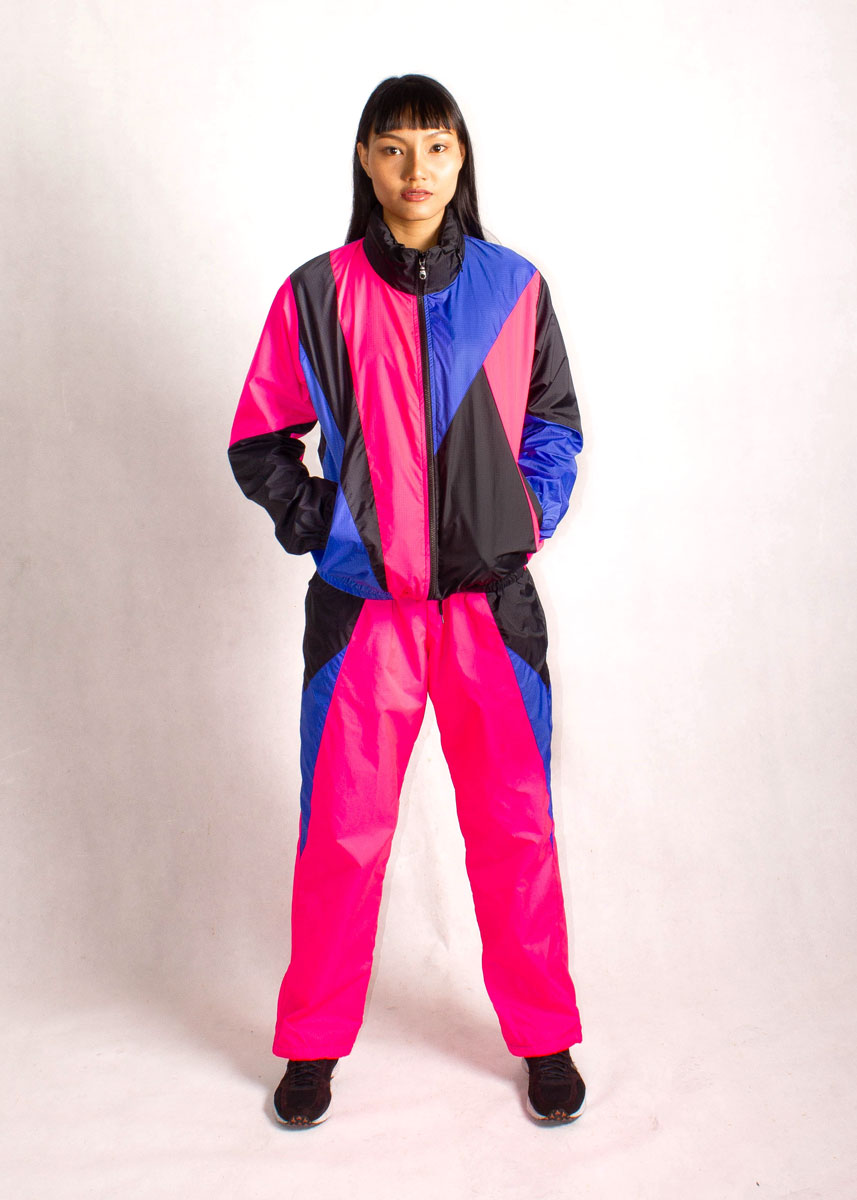 pink windbreaker pants