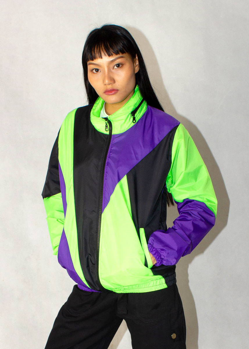 Neon Green Windbreaker Jacket