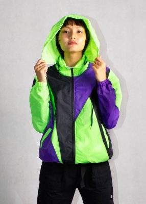 Neon Green Windbreaker Jacket 1