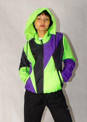 Neon Green Windbreaker Jacket 2