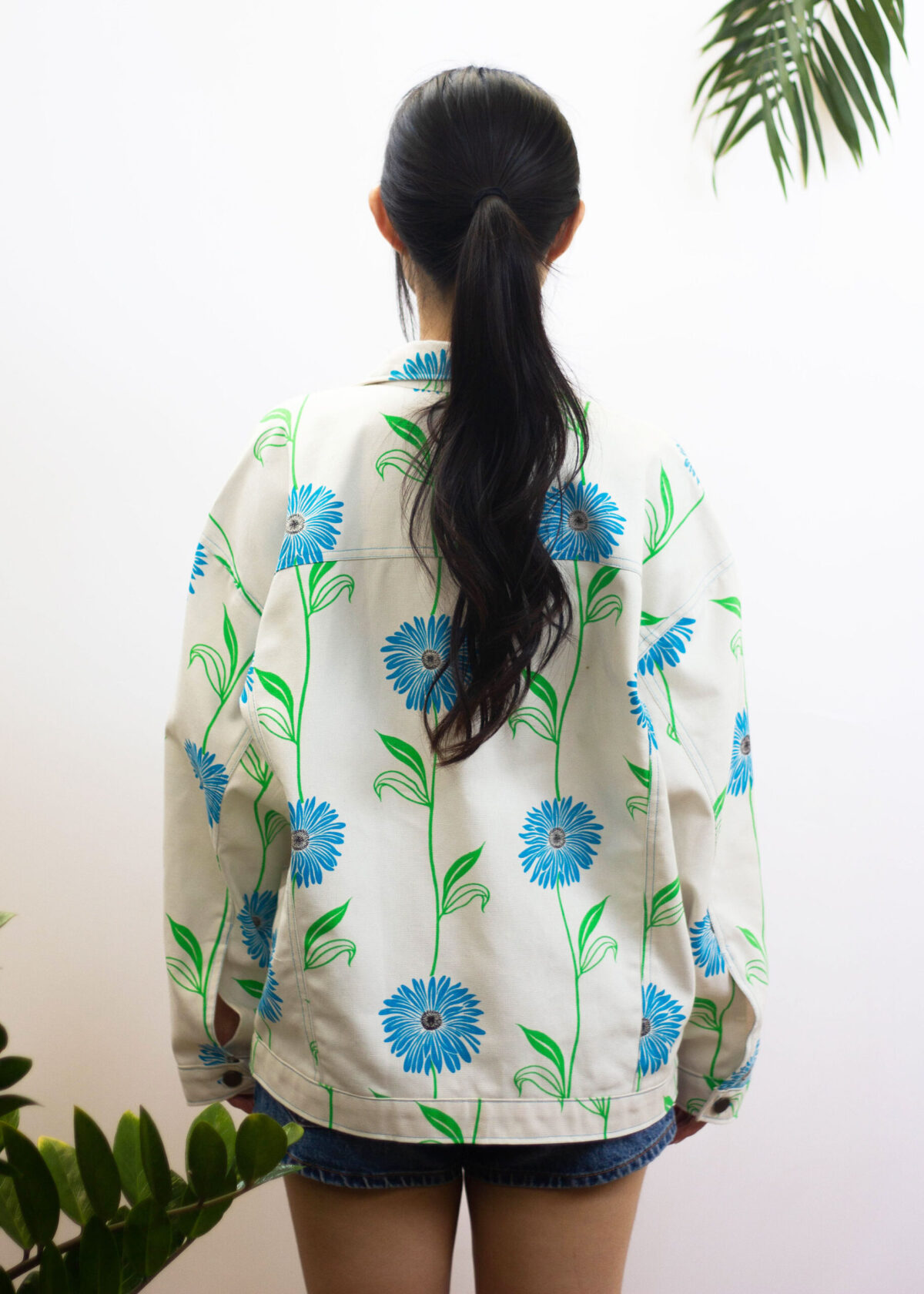 Blue Floral Canvas Jacket