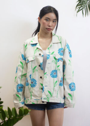 Blue Floral Canvas Jacket