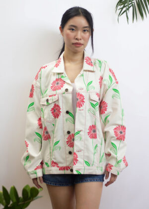Red Floral Canvas Jacket