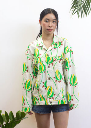 Yellow Floral Canvas Jacket