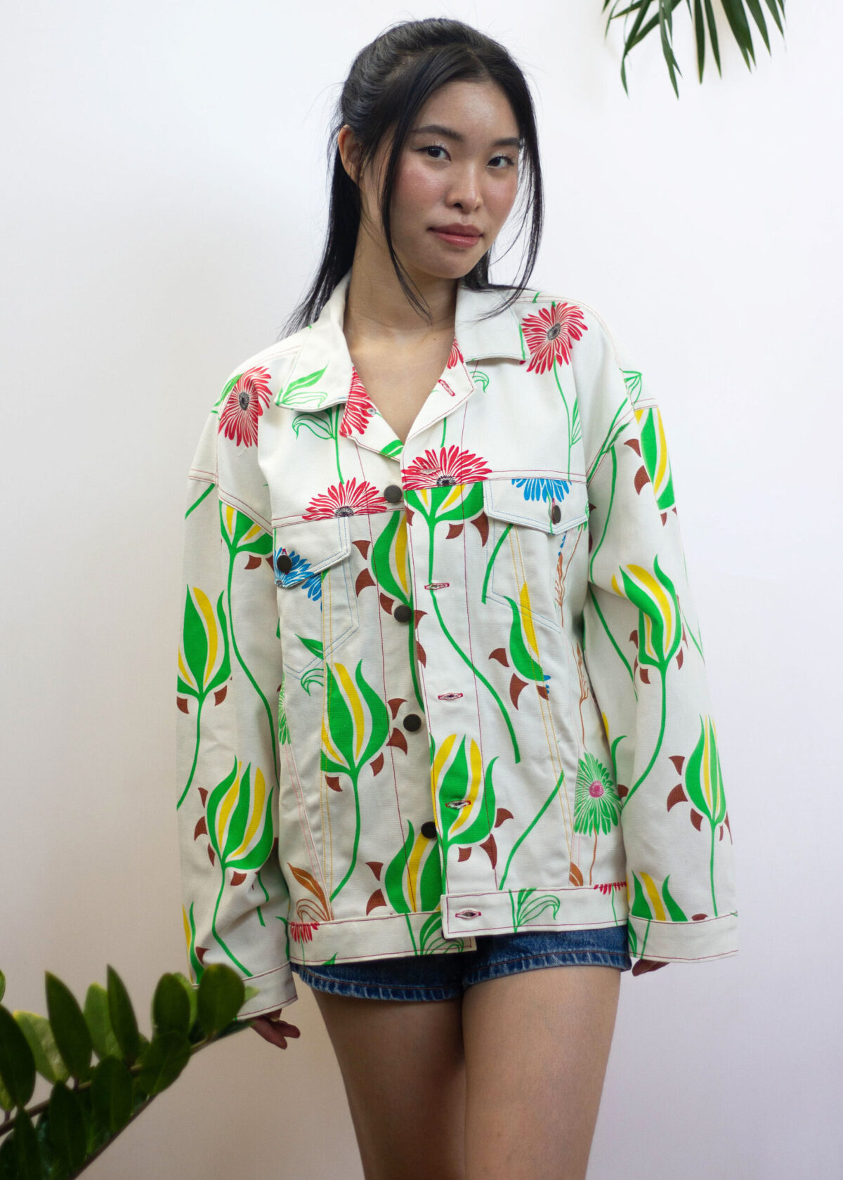Mixed Floral Canvas Jacket