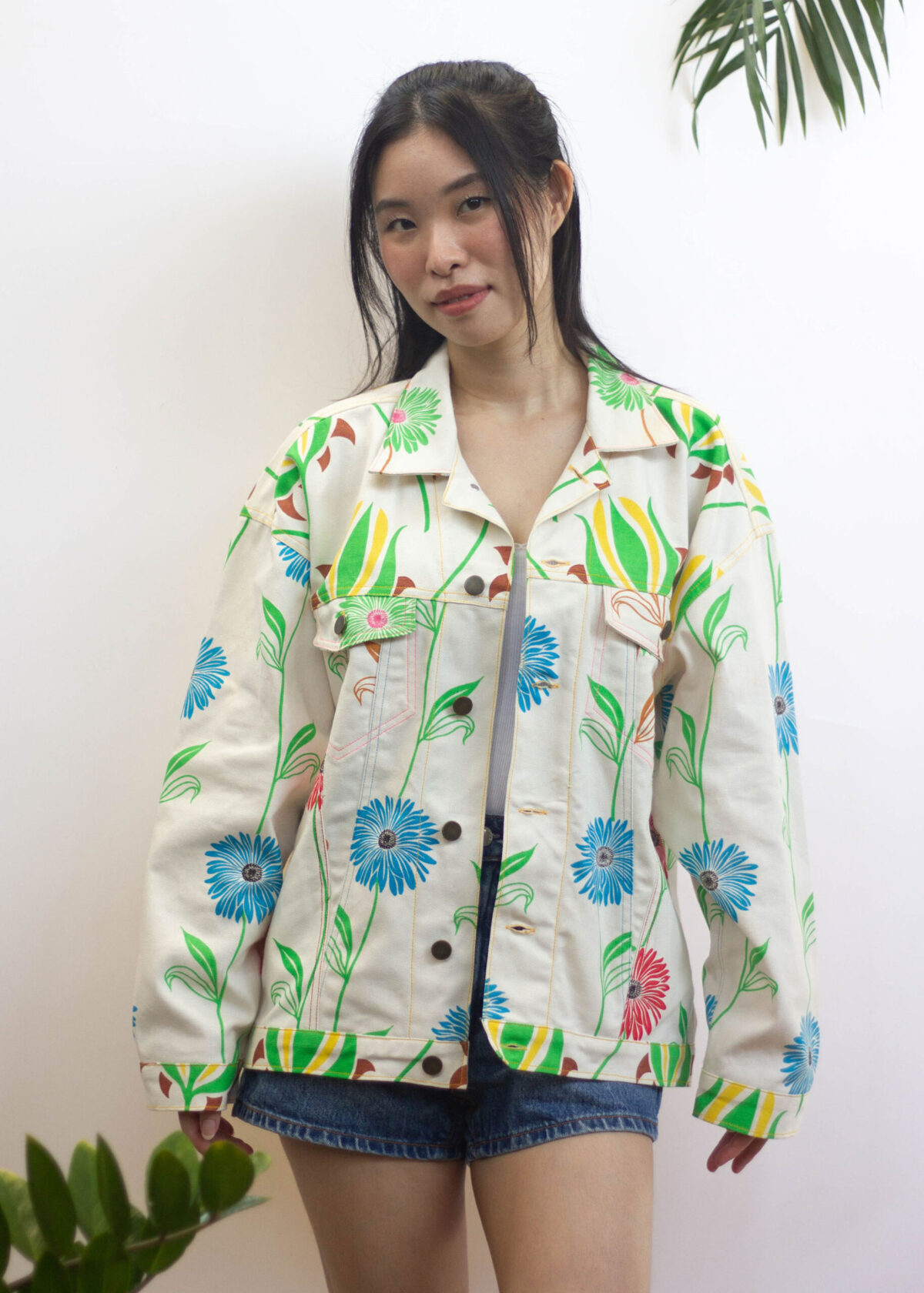 Mixed Floral Canvas Jacket